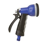 TATAY Pistola de Riego Top Line Pistola para Manguera Regulable | Pistola Riego | 7 Posiciones de Riego | Fácil Instalación | Diseño Universal | Conector Universal | Protección Solar, Azul