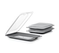 Tatay Porta Embutidos Fresh 17x3,2x25,2 cm Tapa Extraíble Diseño Apilable | Porta Embutidos | Set de 3 Piezas | Lavavajillas, Microondas, Nevera y Congelador | Sin BPA | Tupper Embutido Nevera, Gris