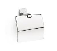 TATAY Portarrollos con Tapa para el Papel Higiénico Slim, en Acero Inoxidable, Doble Sistema de Fijación con Tornillos o Glu Fix. Medidas 12 x 4,5 x 11,5 cm