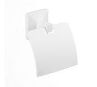 TATAY Portarrollos de Baño Iconik 100% Inoxidable Colgador Papel Higienico | Portarrollos Baño | Medidas 12x4,5x12 cm | Incluye Kit Glue&Fix Resiste | Sin Taladro | Hasta 10kg y Tornillos, Blanco