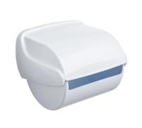 Olympia Portarrollos papel higiénico II (Con tapa, Blanco, Polipropileno)