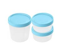 Tatay Set de 3 Fiambreras de Alimentos, 2 x 0.5L, 1 x 1L, Tapa de Rosca, Libre de BPA, Apto Microondas y Lavavajillas, Color Azul