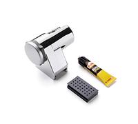 TATAY Soporte de Ducha Multiposición, de Plástico ABS, Instalación sin Taladro, Cromado, Incluye Kit instalación pegamento y soporte, Medidas 8 x 7 x 6.5