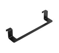TATAY Soporte para Toallas Flat con Almohadillas para Proteger el Mueble | Soporte para Toallas | Medidas 40x7x9,2 cm | Aluminio Anticorrosión | 100% Inoxidable | Sin Taladro | Diseño Moderno, Negro