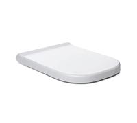 TATAY Asiento WC de caída controlada, diseño ligeramente cuadrado, fabricado en PP antibacterias, color blanco acabado brillante. Muy resistente a los impactos.