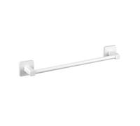 TATAY Toallero Mediano Baño Sin Taladro con Sistema de Fijación 3M | Cómodo y Sin Taladrar | Acabado Mate y Elegante | 100% Inoxidable | Resistencia 10kg | 7 x 6,5 x 45cm - Colección Kalo - Blanco