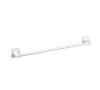 TATAY Toallero Grande Baño Sin Taladro con Sistema de Fijación 3M | Cómodo y Sin Taladrar | Acabado Mate y Elegante | 100% Inoxidable | Resistencia 10kg | 6 x 6,5 x 60cm - Colección Kalo - Blanco