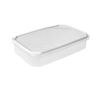 Tatay Top Flex - Recipiente Hermético Rectangular De 2.1l Con Cierre A Presión. Blanco