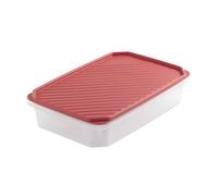 Tatay Top Flex - Recipiente Hermético Rectangular De 2.1l Con Cierre A Presión. Rojo Arandano