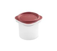 Tatay Tupper Hermético 0,3L Top Flex | Tapa a Presión | Recipientes Herméticos Para Alimentos | Apto Microondas, Lavavajillas, Nevera, Congelador | Plástico Libre de BPA | 8,7x8,7x8,5 cm, Rojo
