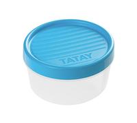 Tatay Tupper Hermético 0,5L Twist | Tapa de Rosca | Recipientes Herméticos Para Alimentos | Apto Microondas, Lavavajillas, Nevera, Congelador | Plástico Libre de BPA | 12x12x6,6 cm, Azul