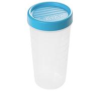 Tatay Contenedor de Alimentos hermético con Cierre a Rosca y medidor, Tapa Azul, Libre de BpA, 8.5 cm, 0.6 L