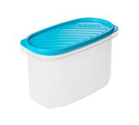 Tatay Fiambrera de Alimentos, Hermética, 1.2L de Capacidad, Tapa Flexible a Presión, Libre de BPA, Apto Microondas y Lavavajillas, Color Azul, Medidas: 18.4 x 9.7 x 12.2 cm