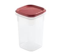 Tatay Tupper Hermético 1L Top Flex | Tapa a Presión | Recipientes Herméticos Para Alimentos | Apto Microondas, Lavavajillas, Nevera, Congelador | Plástico Libre de BPA | 10x10x16,5 cm, Rojo