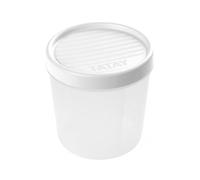 Tatay Tupper Hermético Lavavajillas, Microondas, Nevera y Congelador | Tupper Hermético | Capacidad 1 L | Medidas 12x12x12,5 cm | Cierre Hermético | Plástico Libre de BPA | Tapa de Rosca, Blanco
