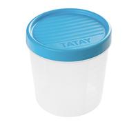 Tatay Tupper Hermético Lavavajillas, Microondas, Nevera y Congelador | Tupper Hermético | Capacidad 1 L | Medidas 12x12x12,5 cm | Cierre Hermético | Plástico Libre de BPA | Tapa de Rosca, Azul