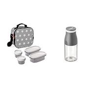 Tatay Urban Food Casual Bolsa Térmica Porta Alimentos, 3 L de Capacidad, Color Gris + Botella Urban Drink de 400ml, Hermética, de Tritán, Libre de BPA, Resistente a Rotura, Color Gris