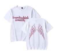 Tate McRae Camiseta Estampada Gira Mundial Concierto Periférico Fan Camiseta Cuello Redondo Manga Corta Mujer Hombre Verano Camiseta Casual Hip-Hop Street Camiseta XS-3XL-White||M