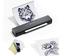 TATELF H1 Termocopiadora Tattoo, Impresora Tattoo Bluetooth Impresora Tatuajes Termica Tattoo con 10pcs Termocopiadora Papel de Tatuaje para Principiantes y Artistas