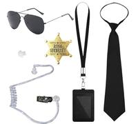 Tatibana 5 accesorios de disfraz de espía, juego de disfraz de servicio secreto, accesorios de disfraz de espía, juego de rol para hombres y mujeres adultos