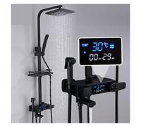 tatic Shower Column Set, Digital Display Mixer Tap for Bathroom & Bathtub, Shower Faucet, Bidet Mixer, Modern Rainfall Showerhead, Easy Installat