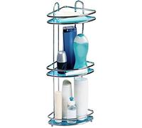 Tatkraft Kaiser Mini Estante de Esquina Ducha | Rinconera de Baño de 3 Niveles | Esquinero Compacto de Acero Cromado | Estanteria 18X18X58cm
