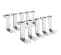 Tatkraft Seger Ganchos sobre Puerta (Set de 10), hasta 5 kg, Acero Inoxidable, Reversibles para Puertas de Armario o de Habitación, Sin Clavos