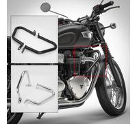 TaTonCycle Barra de Choque para Motocicleta, Protectores contra caídas para Motor Compatible con T-riumph Bonneville T100 T120 Street Twin Speed Twin Thruxton R Speedmaster 2017-2021 (Cromo)