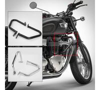 TaTonCycle Barra de Choque para Motocicleta, Protectores contra caídas para Motor Compatible con T-riumph Bonneville T100 T120 Street Twin Speed Twin Thruxton R Speedmaster 2017-2021 (Negro)