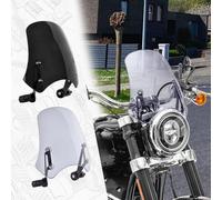 TaTonCycle Deflectores de Viento para Parabrisas de Motocicleta de Doble Burbuja, Protector de Visera Frontal para H-Arley Dyna Iron 883 Softail Sportster 883 Street Bob Accesorios (Humo Negro)