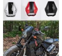 TaTonCycle Faro Delantero de Motocicleta Parabrisas Carenado Delantero Apto para Ho-nda Rebel CMX 500 CMX 300 CMX500 CMX300 2017 2018 2019 Máscara Faro Cubierta Deflectora de Viento (Negro)