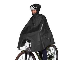 Tatonka Bike Poncho - Poncho impermeable para bicicleta con capucha, ventana para la luz de la bicicleta, reflectores y aberturas para las manos, en tres tamaños (S/M/L)
