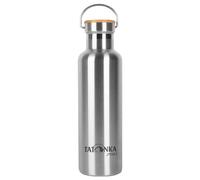 Tatonka Botella de acero inoxidable para bebidas calientes y frías, tapa de bambú, 750 ml, irrompible, con tapa de bambú, apta para lavavajillas y sin BPA, 0,75 L
