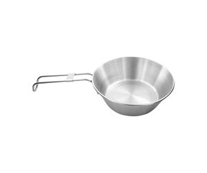 Tatonka Bowl 500 ml - Cuenco de acero inoxidable con mango plegable extraíble y escala de volumen - Ø 15 x 5 cm