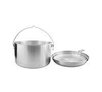 Tatonka Juego de Cocina de Camping Kettle 6,0 L, Olla y sartén de Acero Inoxidable, 6 litros de Capacidad, con asa para Colgar, diámetro de 28,5 x 16 cm