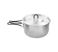Tatonka Kettle II 1.6 L - Olla para exteriores de acero inoxidable con escala de volumen y tapa con función de tamiz, 1,6 litros, diámetro de 17,5 x 9,0 cm