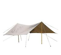 Tatonka Tarp 1 TC (425 x 445 cm) - Lona Impermeable de Mezcla de algodón con excelente Estabilidad UV, Ojales y Trabillas - Incluye Cuerdas tensoras y Bolsa de Embalaje
