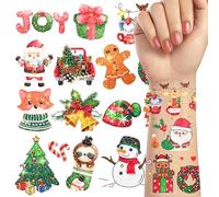 TatoYard Tatuajes de Navidad para niños, 150 unidades, tatuajes temporales como Papá Noel, regalos infantiles, para decoración de Navidad, calendario de Adviento, relleno de regalos
