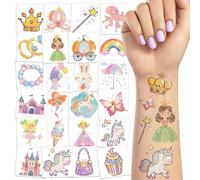 TatoYard Tatuajes para niña - 50 hojas brillantes tatuajes infantiles hipoalergénicos para niñas, regalos, regalos de cumpleaños infantiles, regalos para niñas pequeñas