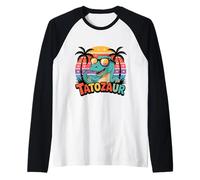 Tatozaur Dinosaurio polaco papá regalo TRex Polonia Día del Padre Camiseta Manga Raglan