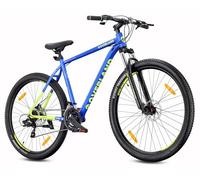 Tatra Bikes Bicicleta de montaña 29 Pulgadas Overland, Ligero Bicicleta 29" Unisex - Cuadro de Aluminio de 21 Pulgadas, 21 Marchas, Amortiguador, Frenos de Disco - Azul-Limón