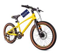 Tatra Bikes Bicicleta Infantil 20 Pulgadas, Bici para niños con Cuadro de Aluminio, 6 Cambios, Frenos de Disco, Timbre, reposapiés, reflectores (Amarillo)