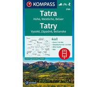 KOMPASS Wanderkarte 2100 Tatra, Hohe, Westliche, Belaer, Tatry, Vysoké, Západné, Belianske 1:50.000: 4in1 Wanderkarte mit Aktiv Guide und Detailkarten ... in der KOMPASS-App. Fahrradfahren. Skitouren.
