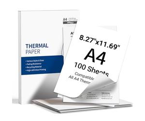 TATTMUSE A28U - Papel para Tmprimante portátil térmico A4