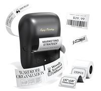 TATTMUSE A421 Impresora Etiquetas Adhesivas de 40x15 a 50x80 mm, App Versátil con 2000 Iconos y 300 Fuentes, Etiquetadora Portátil para Hogar & Pequeñas Empresas, Bluetooth Compatible iOS Android