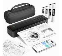 TATTMUSE Impresora Térmica A4 Impresora Móvil A4 para Viaje Bluetooth Impresora Portátil para Vehículos Oficina Hogar Escuela, Compatible con iOS, Android, Portátil