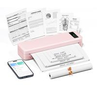 TATTMUSE Impresora Termica Portatil A4, Bluetooth Movil Portatil Sin Tinta Wireless Portátiles Printer, Rosa