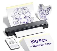 TATTMUSE Termocopiadora Tattoo, Impresora de Tatuaje con 100pcs de Papel