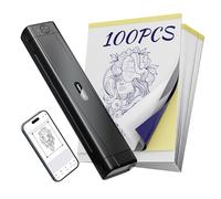 TATTMUSE Termocopiadora Tattoo, Impresora de Tatuaje con 100pcs de Papel, Tattoo Transfer para Principiantes y Artistas del Tatuaje, Impresora Termica Tattoo Compatible con Smartphone PC