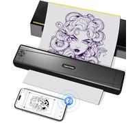 TATTMUSE Termocopiadora Tattoo, Impresora de Tatuaje con 10pcs de Papel, Impresora Tattoo Transfer para Principiantes y Artistas del Tatuaje, Impresora Termica Tattoo Compatible con Smartphone PC